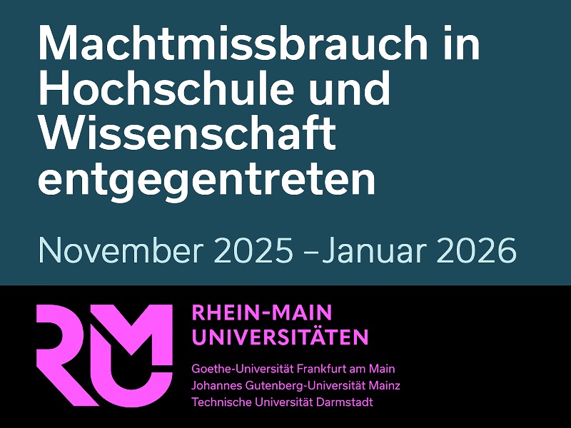 Plakat der Veranstaltungsreihe "Machtmissbrauch".